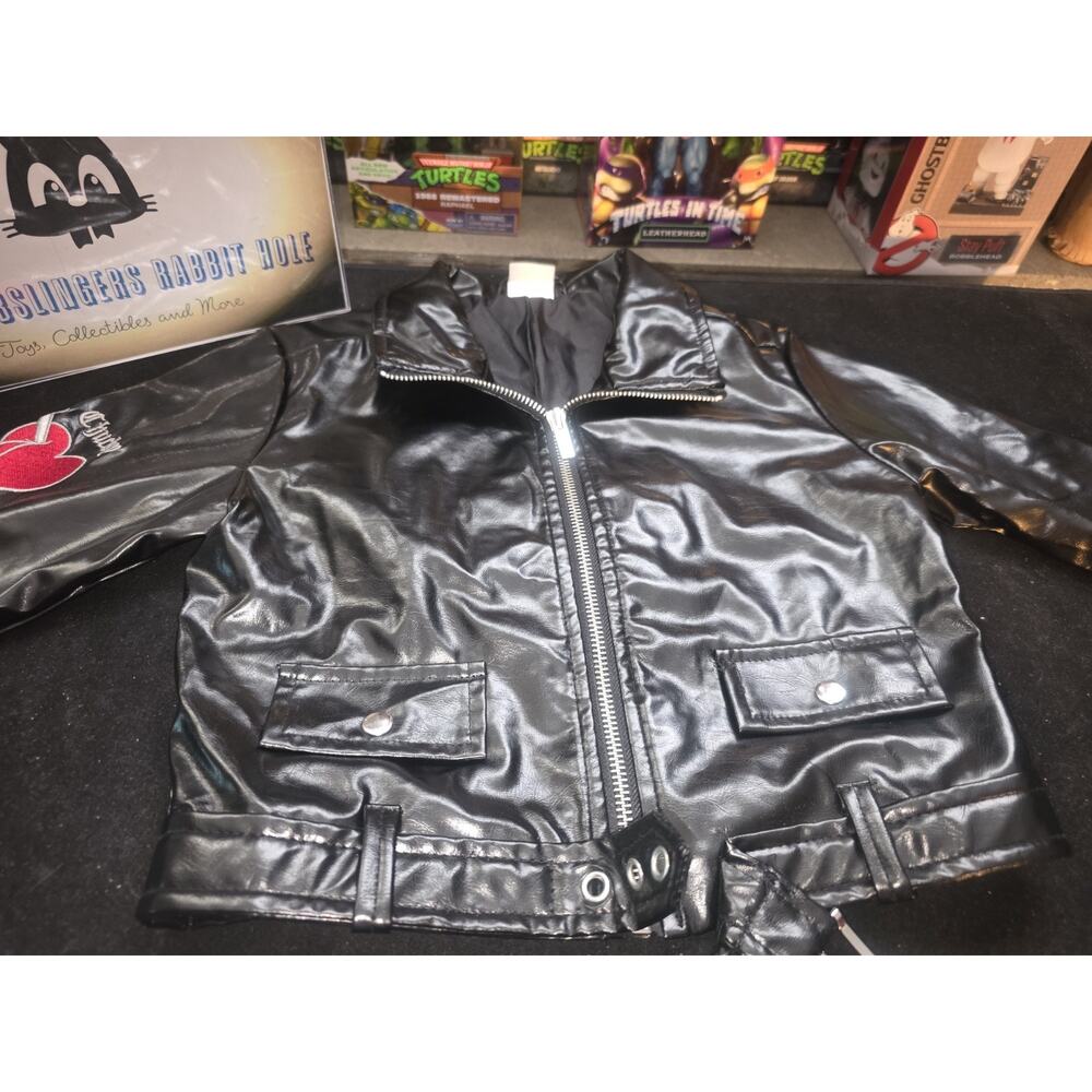 Chucky Child’s Play Kids Faux Leather Jacket Youth Medium Horror Costume Black